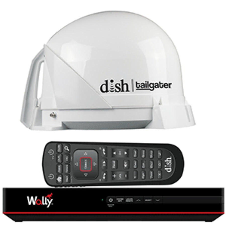 King Dish® Tailgater® Satellite Tv Antenna Bundle W/dish® Wally® Hd Receiver & Cables