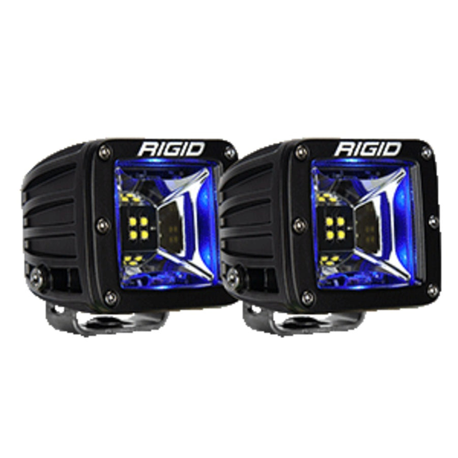 Rigid Industries Radiance Scene Lights - Surface Mount Pair - Black W/blue Led Backlight
