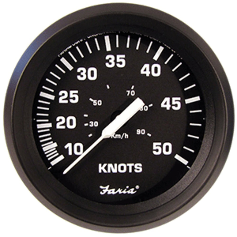 Faria 4 Speedometer 50 Knot - Chesapeake White - Stainless Steel Bezel