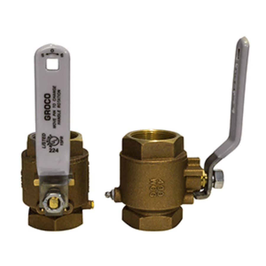 Groco 1-1/2 Npt Bronze In-line Ball Valve