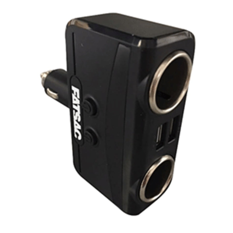 Fatsac Dual Socket 12/24v W/dual Usb Ports