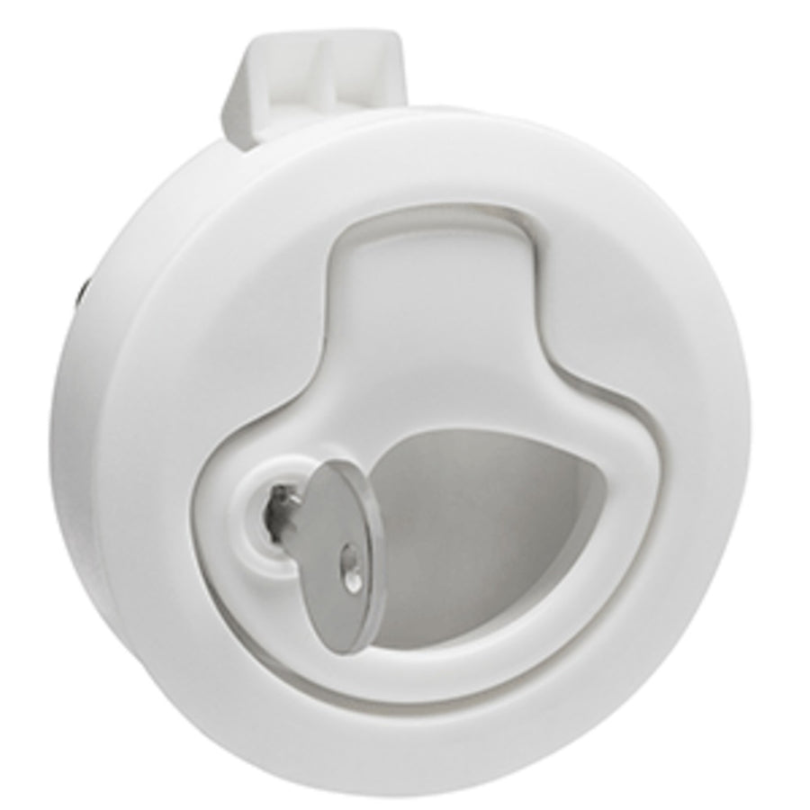 Whitecap Compression Handle Stainless Steel/white Nylon Locking - 1/4 Turn