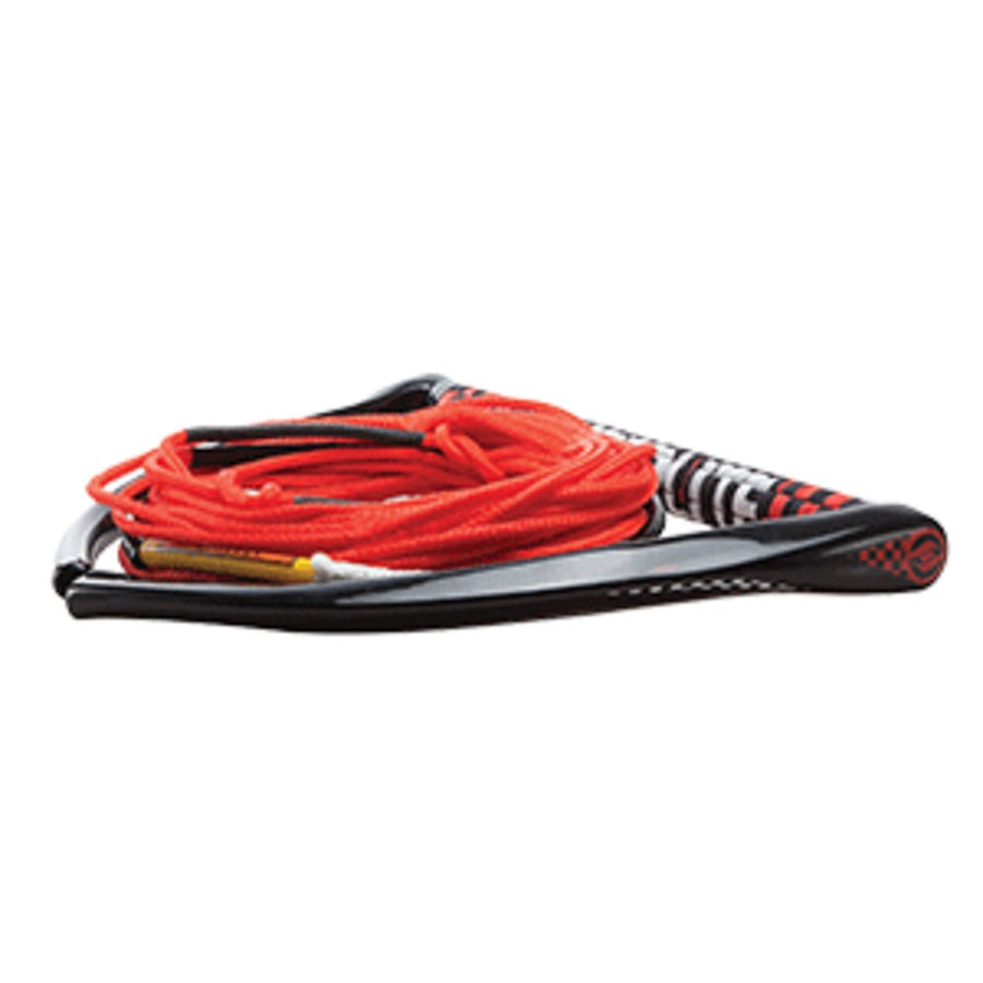 Hyperlite 75' Rope W/chamois Handle Fuse Mainline Combo - Red - 5 Section - 15 Handle