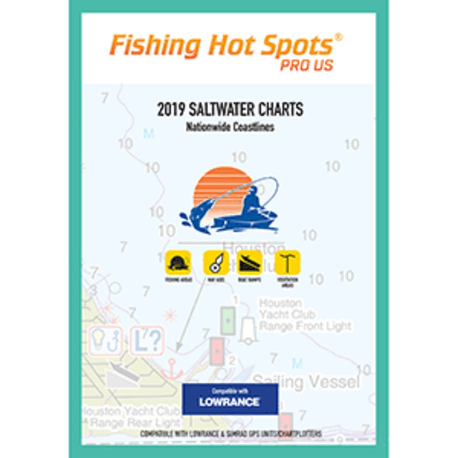 Fishing Hot Spots Pro Sw 2019 Saltwater Charts Nationwide Coastlines F/lowrance & Simrad Units