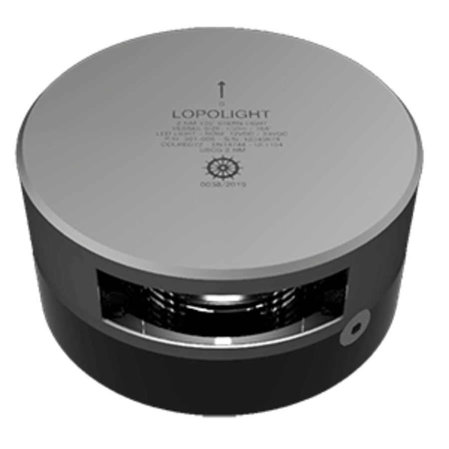 Lopolight 135° Stern Light - 2nm - Silver Housing - Single - Horizontal Mount