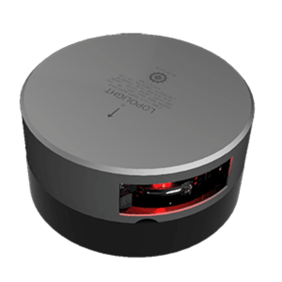 Lopolight Red Port Sidelight - 2nm/112.5° - Silver Housing - Single - Horizontal Mount