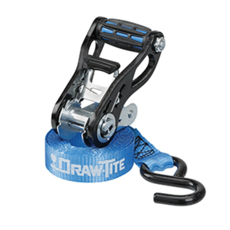 Draw-tite Standard Duty Ratchet Tie-down 1 Webbing W/grip Handle & Secure Hooks - 4-pack