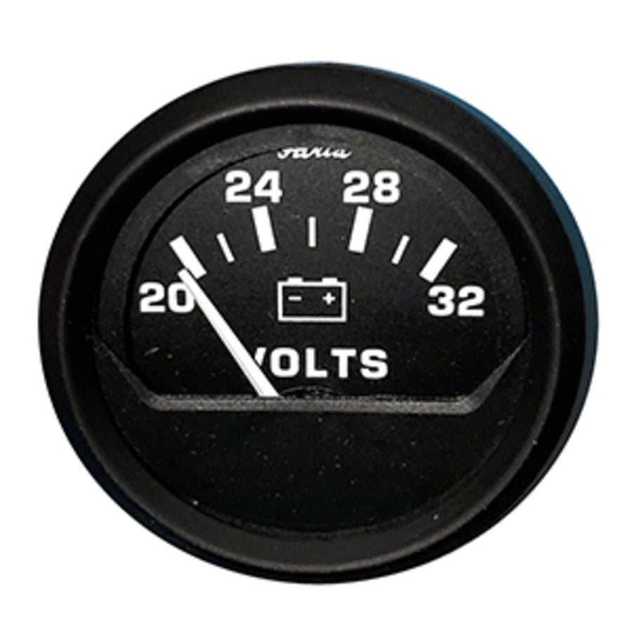 Faria 2 Voltmeter (20-30v) - Euro Black