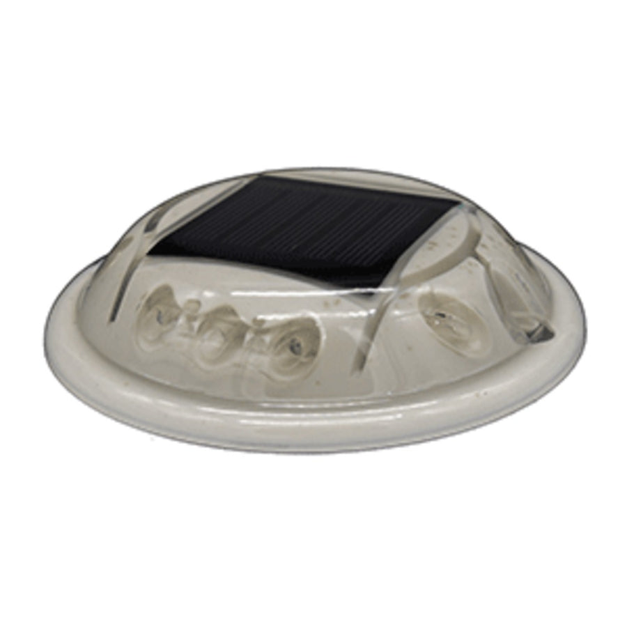 Hydro Glow C1w Round Solar Dock, Deck & Pathway Light - White