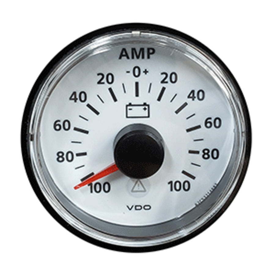 Vdo Viewline Ivory 100a Ammeter - Includes Required Shunt - Bezel Not Included