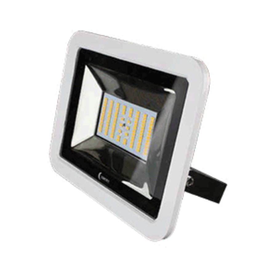 Lunasea 35w Slimline Led Floodlight, 12/24v, Cool White, 4800 Lumens, 3' Cord - White Housing