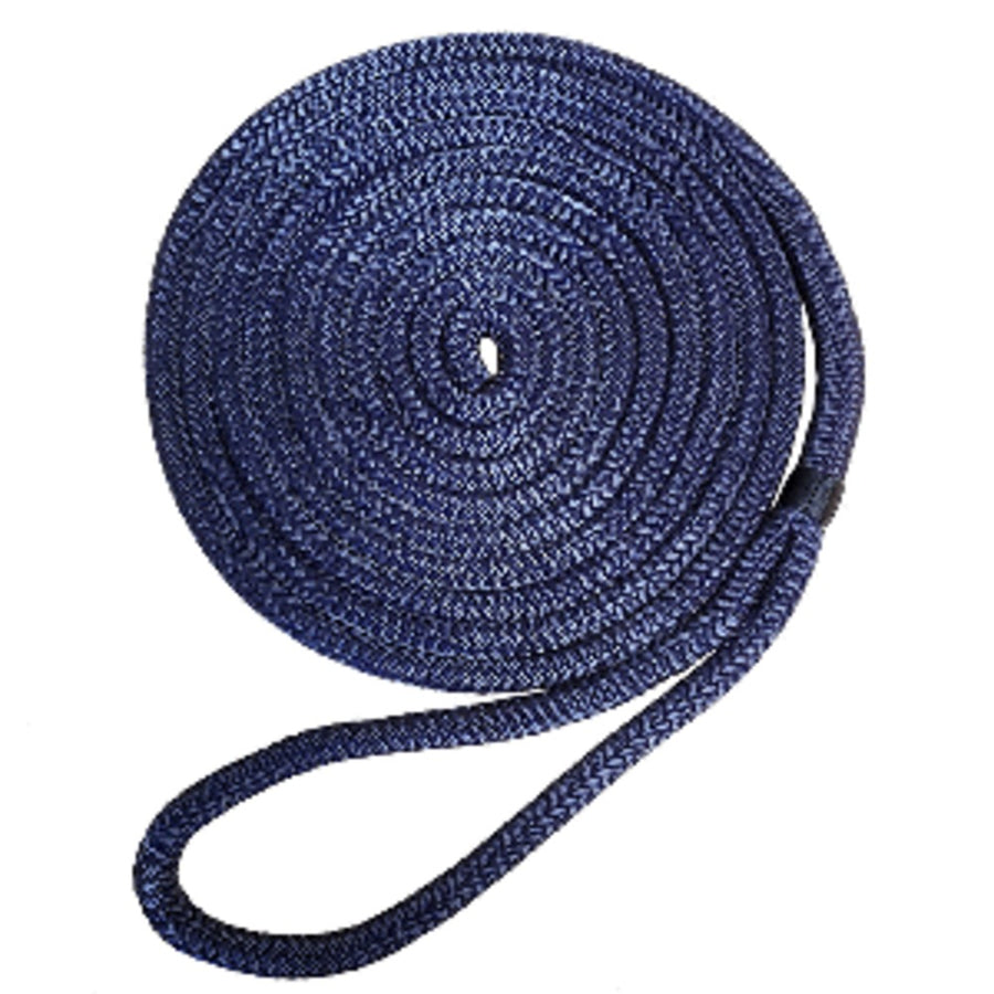 Robline Premium Nylon Double Braid Dock Line - 5/8 X 25' - Navy Blue