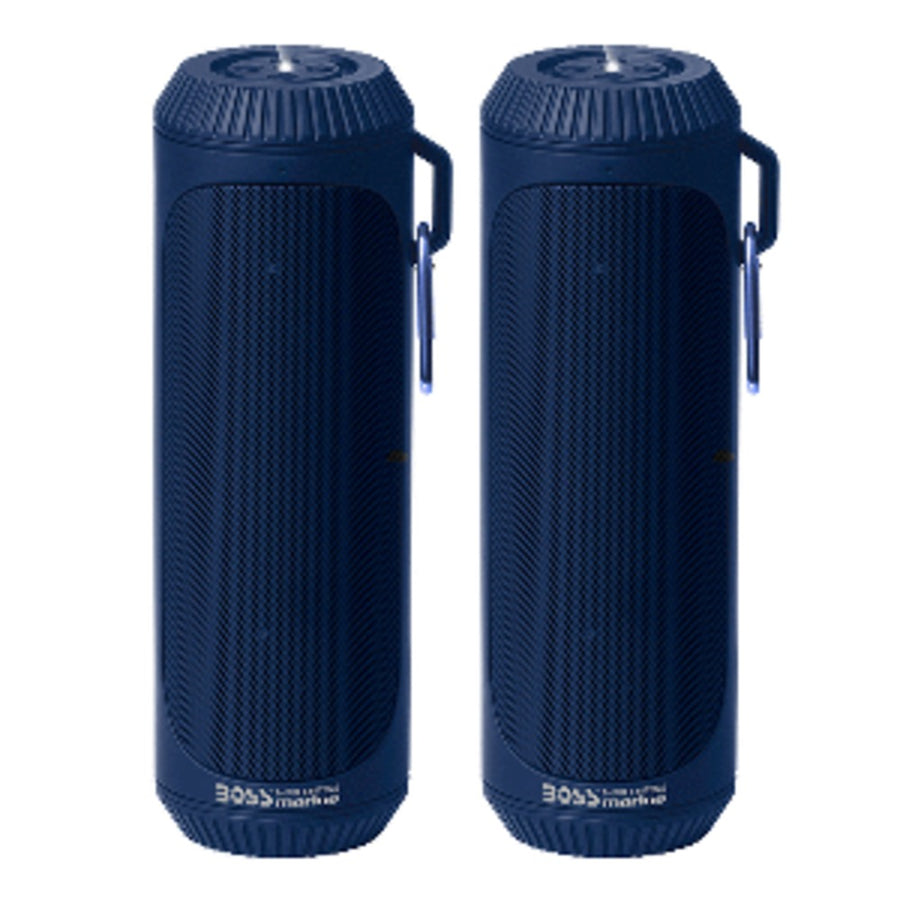 Boss Audio Bolt Marine Bluetooth® Portable Speaker System With Flashlight - Pair - Blue
