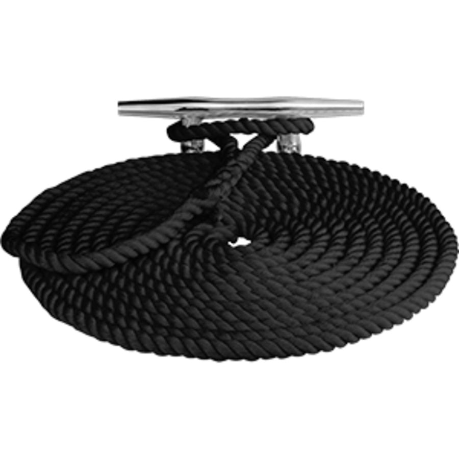 Sea-dog Twisted Nylon Dock Line - 1/2 X 25' - Black