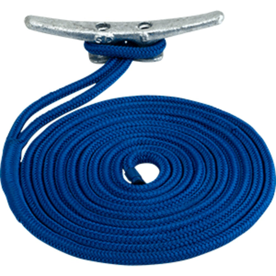 Sea-dog Double Braided Nylon Dock Line - 1/2 X 15' - Blue