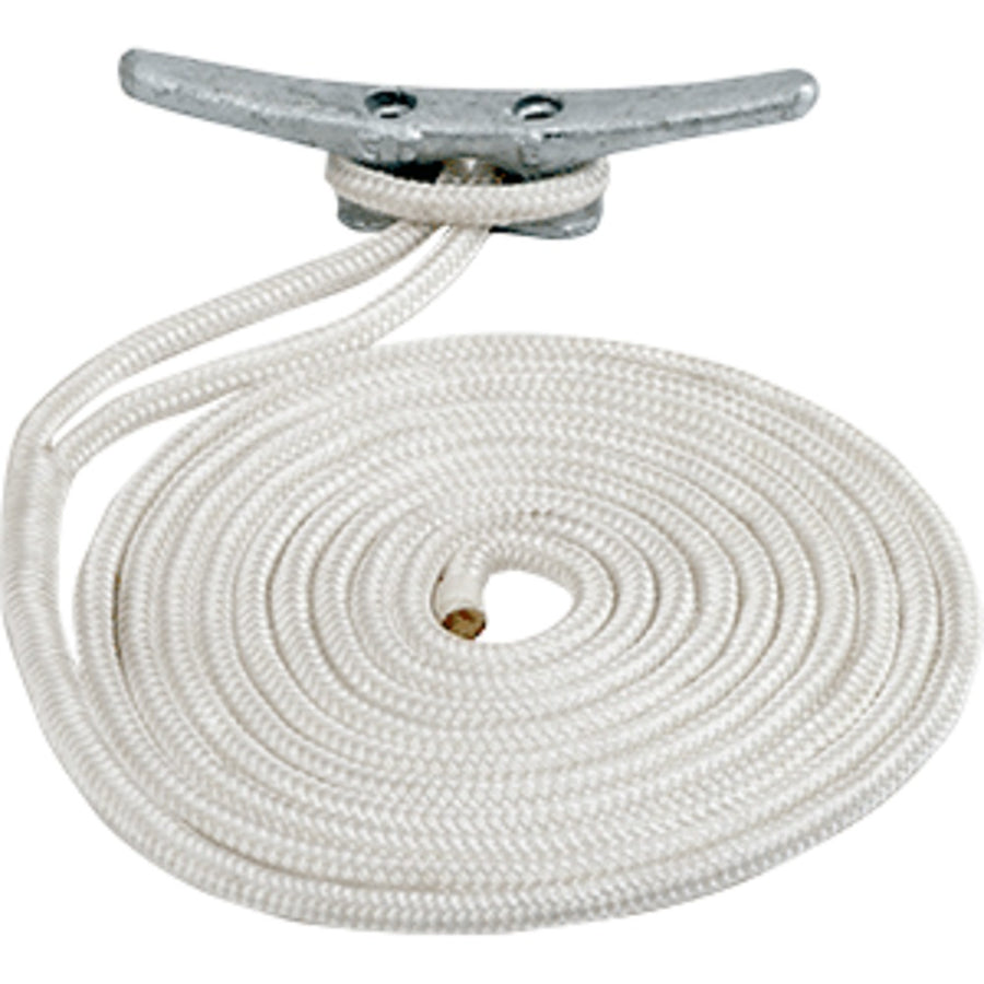 Sea-dog Double Braided Nylon Dock Line - 1/2 X 15' - White