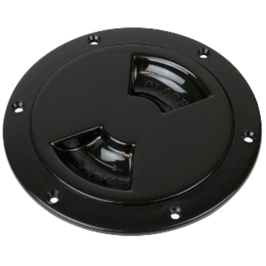 Sea-dog Quarter-turn Smooth Deck Plate W/internal Collar - Black - 5