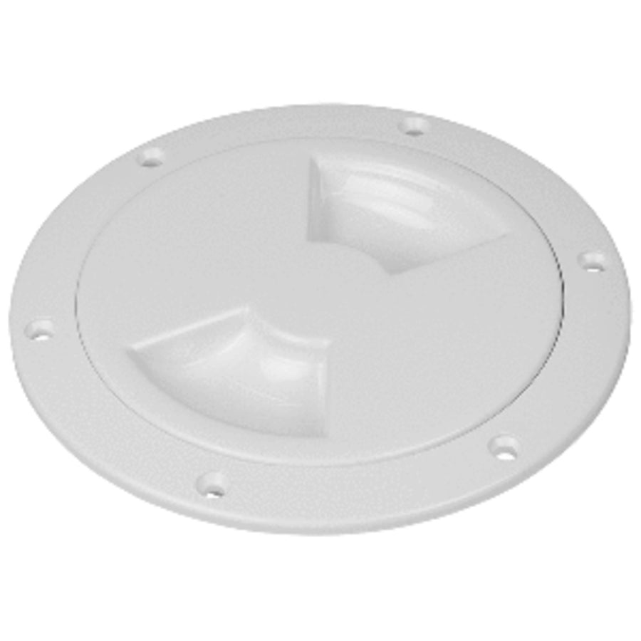 Sea-dog Quarter-turn Smooth Deck Plate W/internal Collar - White - 8