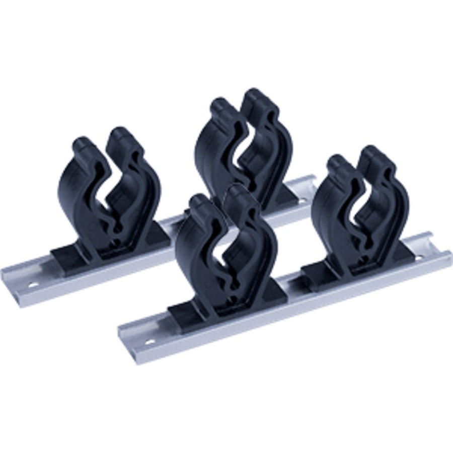 Sea-dog Track Rod Holder - 7 Tracks - 4 Rod Clips