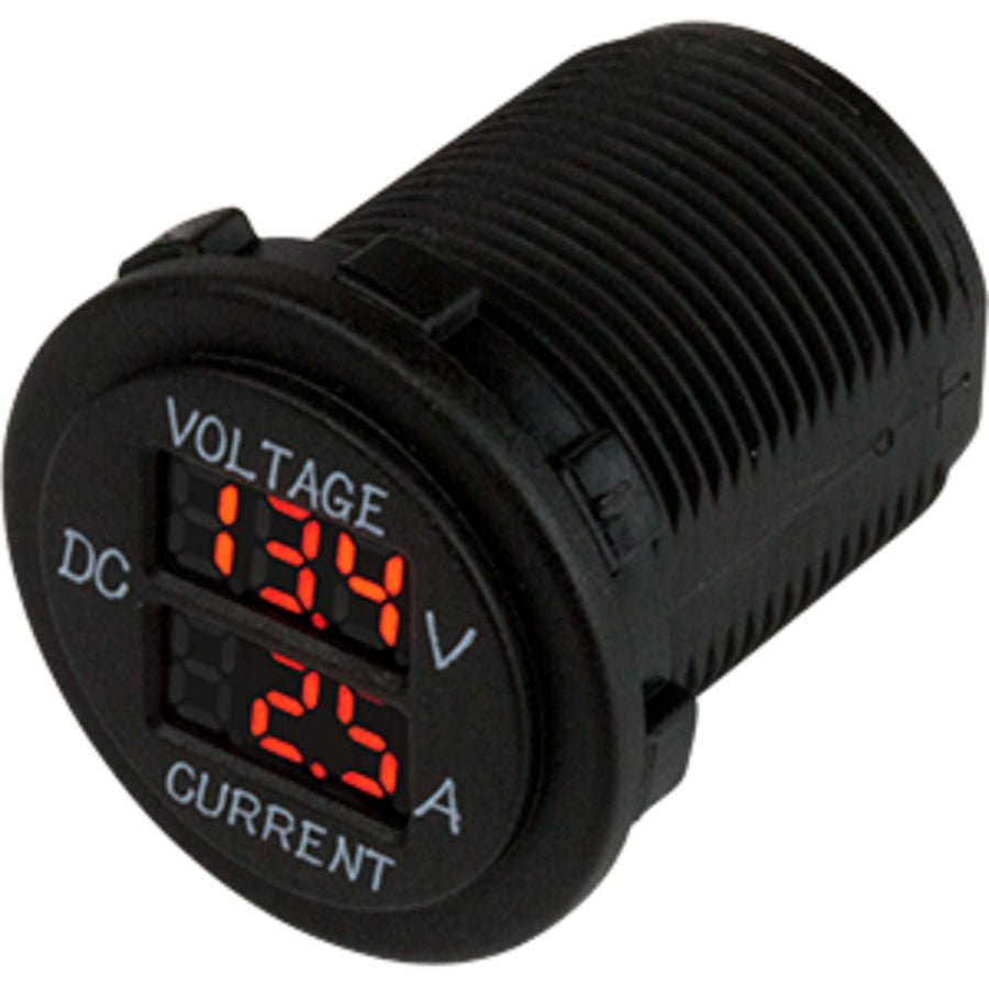 Sea-dog Round Voltage & Amp Meter - 6v-30v & 0 Amp - 10 Amp Meter