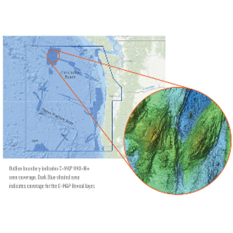 C-map Reveal - Us Pacific - South Oregon To North Wa To Cape Blanco Or To Cape Flattery Wa