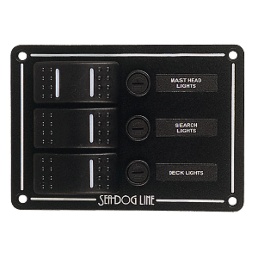 Sea-dog Rocker Switch Panel - 3 Circuit