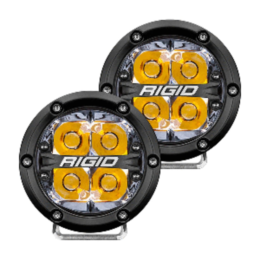 Rigid Industries 360-series 4 Led Off-road Spot Beam W/amber Backlight - Black Housing