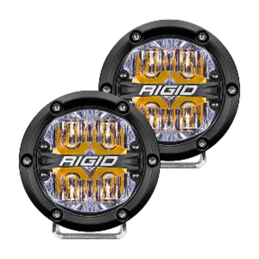Rigid Industries 360-series 4 Led Off-road Fog Light Drive Beam W/amber Backlight - Black Housing