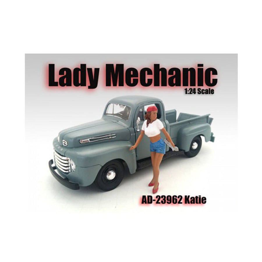 Lady Mechanic Katie Figurine For 1/24 Scale Models By American Diorama 23962