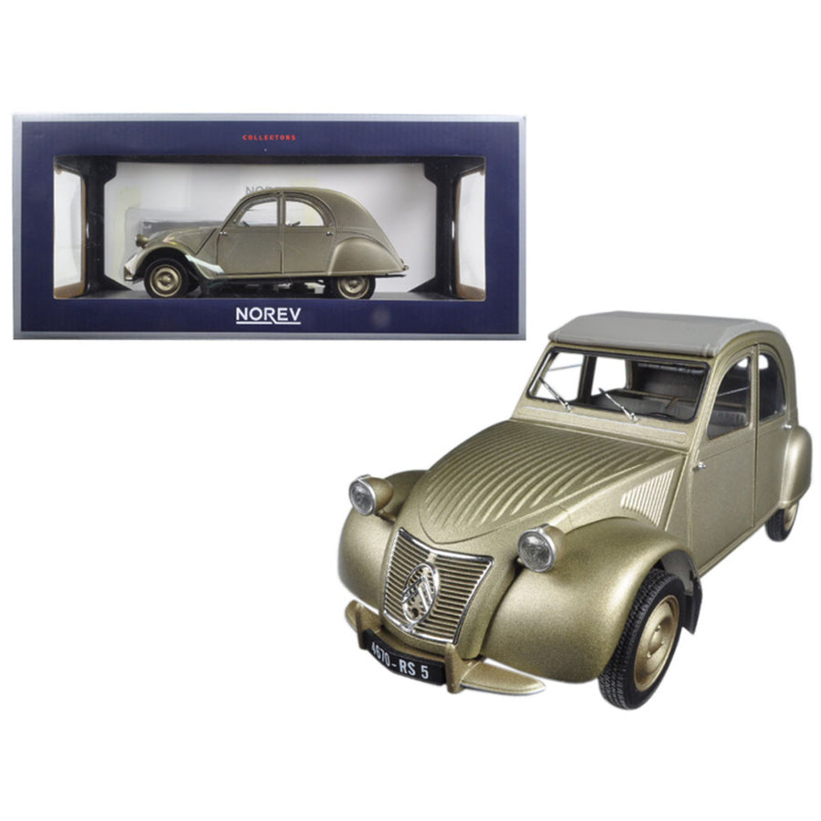1950 Citroen 2cv A Gold 1/18 Diecast Model Car By Norev 181497