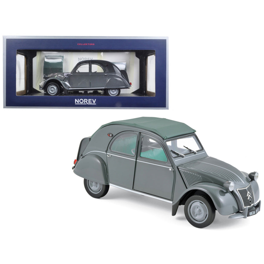1957 Citroen 2cv Azl Malle Bombee Grey 1/18 Diecast Model Car By Norev 181499