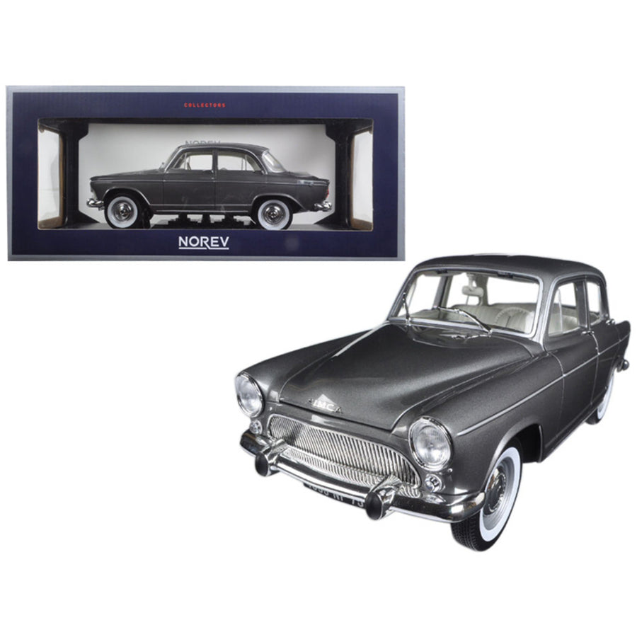 1962 Simca Aronde Montlhery Special Grey Metallic 1/18 Diecast Model Car  By Norev 185717