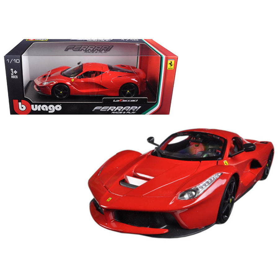 Ferrari Laferrari F70 Red With Black Wheels 1/18 Diecast Model Car By Bburago 16001r/bk