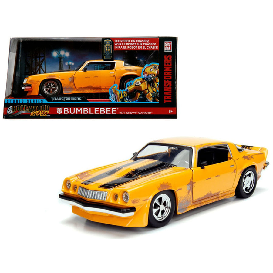 1977 Chevrolet Camaro Concept Bumblebee Yellow From Transformers Movie Hollywood Rides Series 1/24 Diecast Model Car By Jada 99383