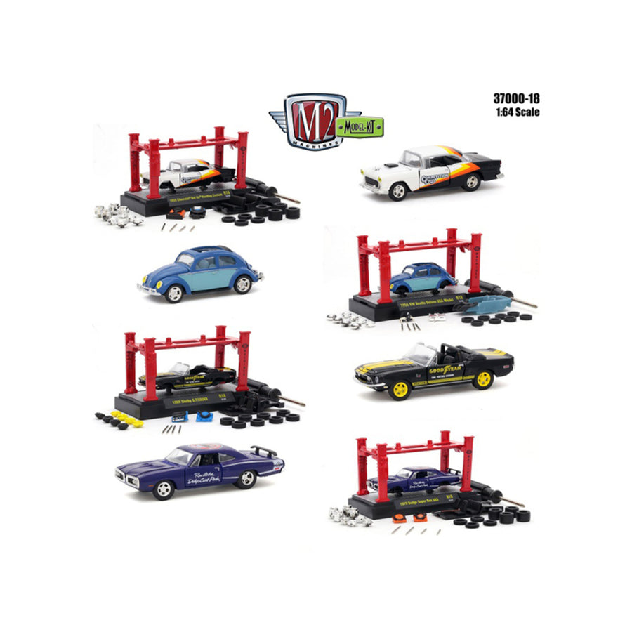 Model Kit 4 Pieces Set Release 18 1/64 Diecast Model Cars By M2 Machines 37000-18