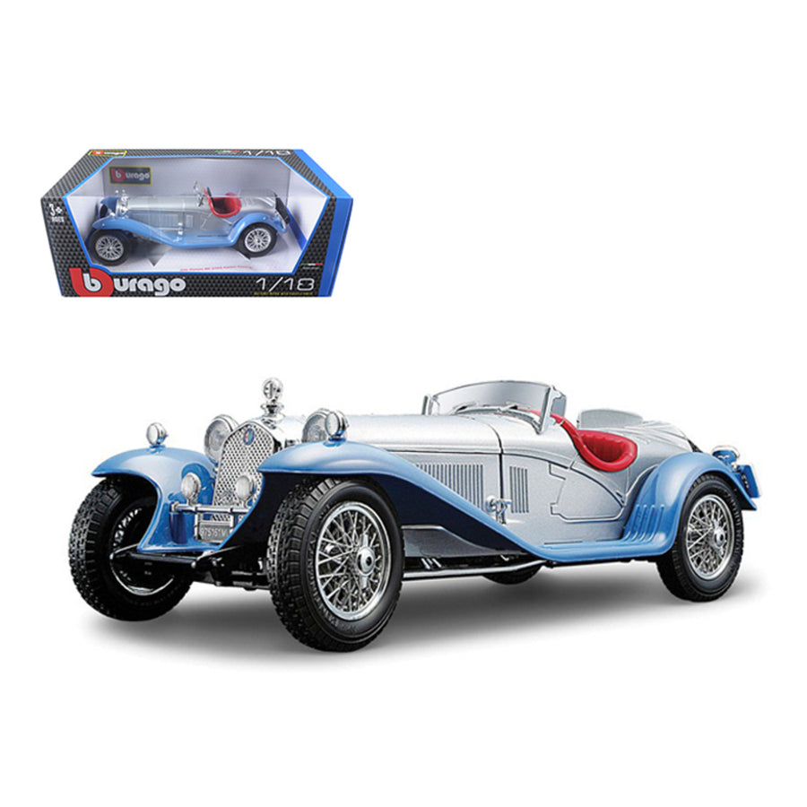 1932 Alfa Romeo 8c 2300 Spider Touring Silver 1/18  Diecast Model Car By Bburago 12063s