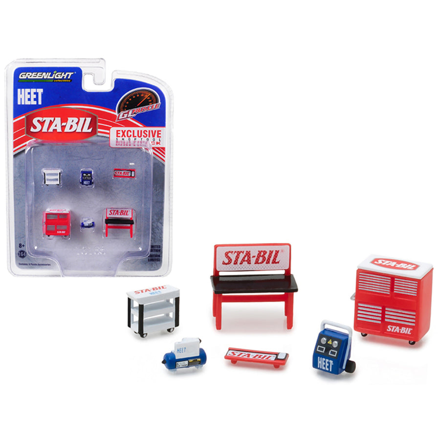 Greenlight Muscle Shop Tools Sta-bil & Heet  6 Piece Set 1/64 By Greenlight 13165