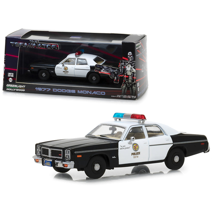 1977 Dodge Monaco Metropolitan Police The Terminator (1984) Movie 1/43 Diecast Model Car By Greenlight 86534