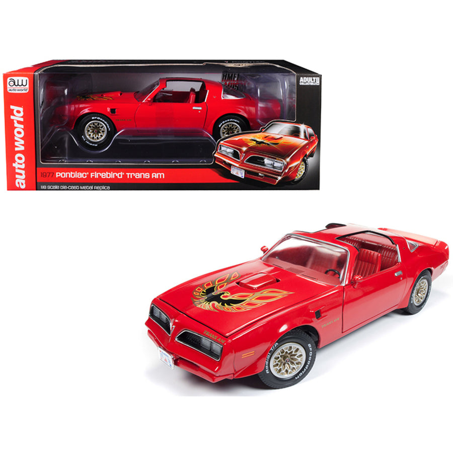 1977 Pontiac Firebird Trans Am Buccaneer Red Limited Edition To 1,002 Pieces Worldwide 1/18 Diecast Model Car By Autoworld Amm1160