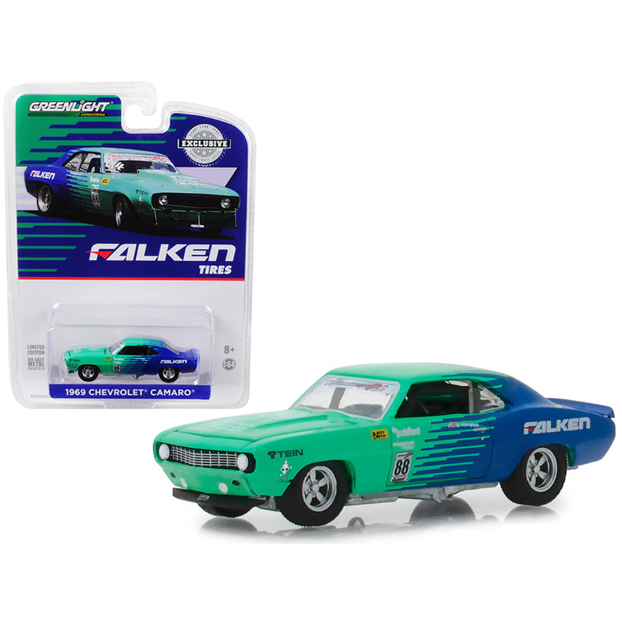 1969 Chevrolet Camaro #88 Falken Tires Hobby Exclusive 1/64 Diecast Model Car By Greenlight 29959
