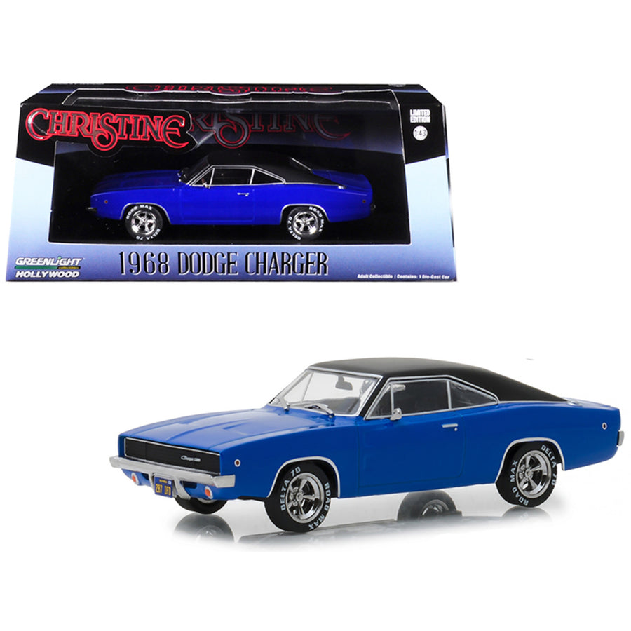 1968 Dodge Charger (dennis Guilders) Blue With Black Top Christine (1983) Movie 1/43 Diecast Model Car By Greenlight 86531