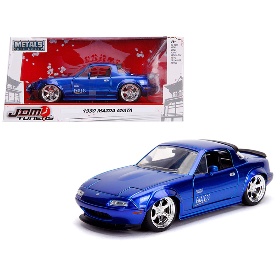1990 Mazda Miata Endless Candy Blue Jdm Tuners 1/24 Diecast Model Car By Jada 30942