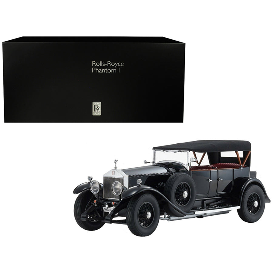 Rolls Royce Phantom I Black With Red Interior 1/18 Diecast Model Car By Kyosho 08931bk
