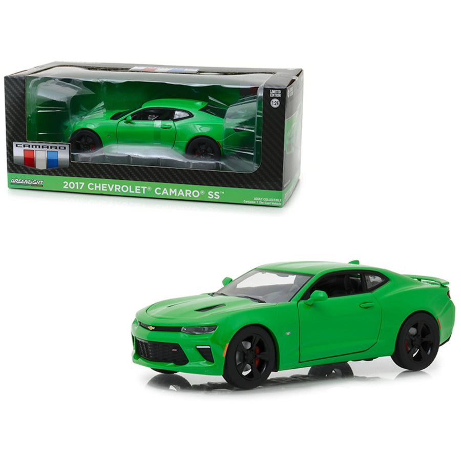 2017 Chevrolet Camaro Ss Krypton Green 1/24 Diecast Model Car By Greenlight 18244