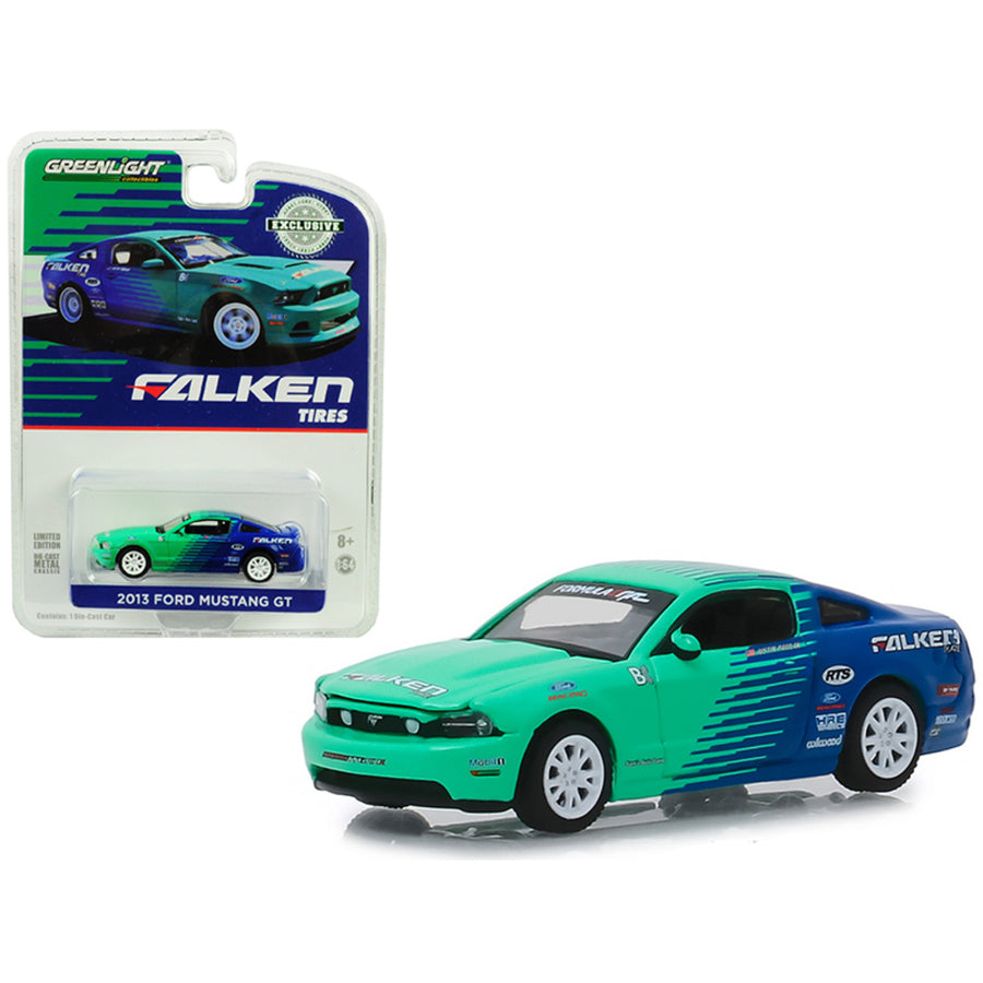2013 Ford Mustang Gt Falken Tires Hobby Exclusive 1/64 Diecast Model Car By Greenlight 29972