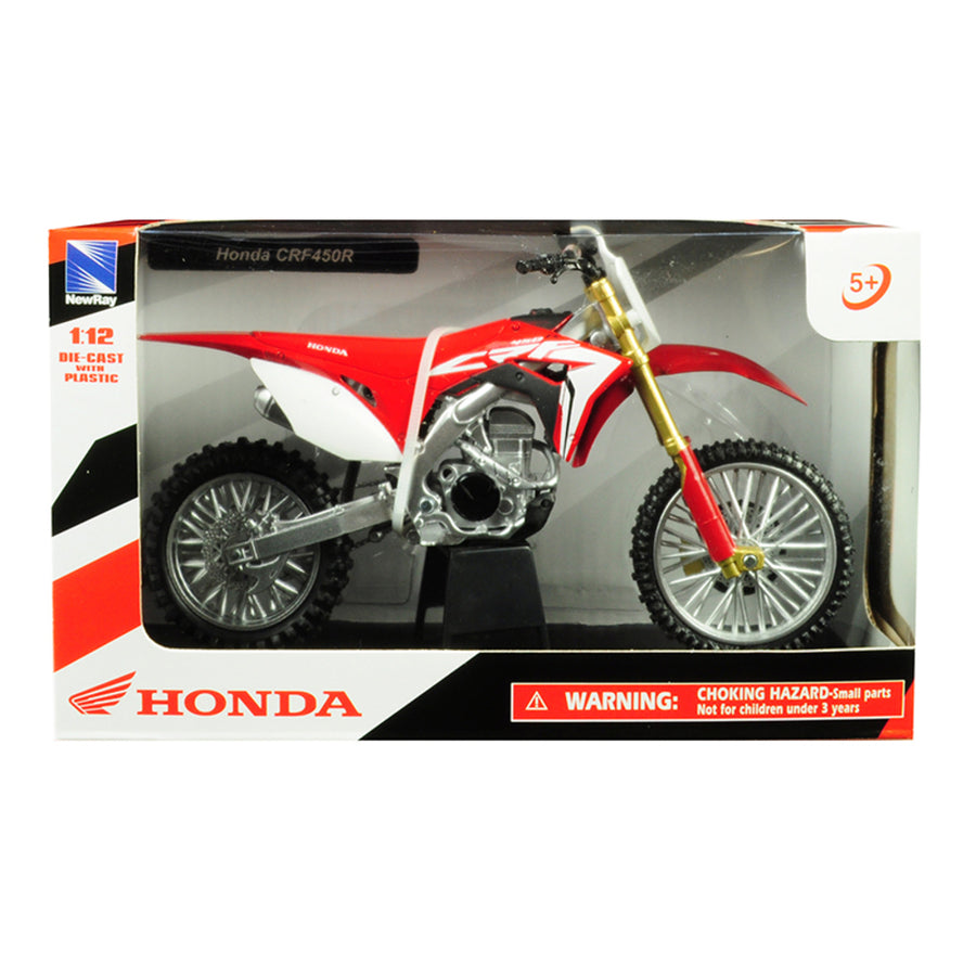 Honda Crf450r Red 1/12 Diecast Motorcycle Model By New Ray 57873