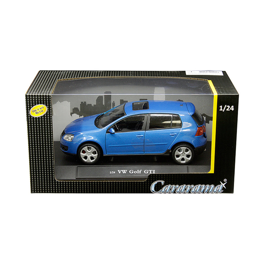 Volkswagen Golf Gti With Sunroof Metallic Blue 1/24 Diecast Model Car By Cararama 12519