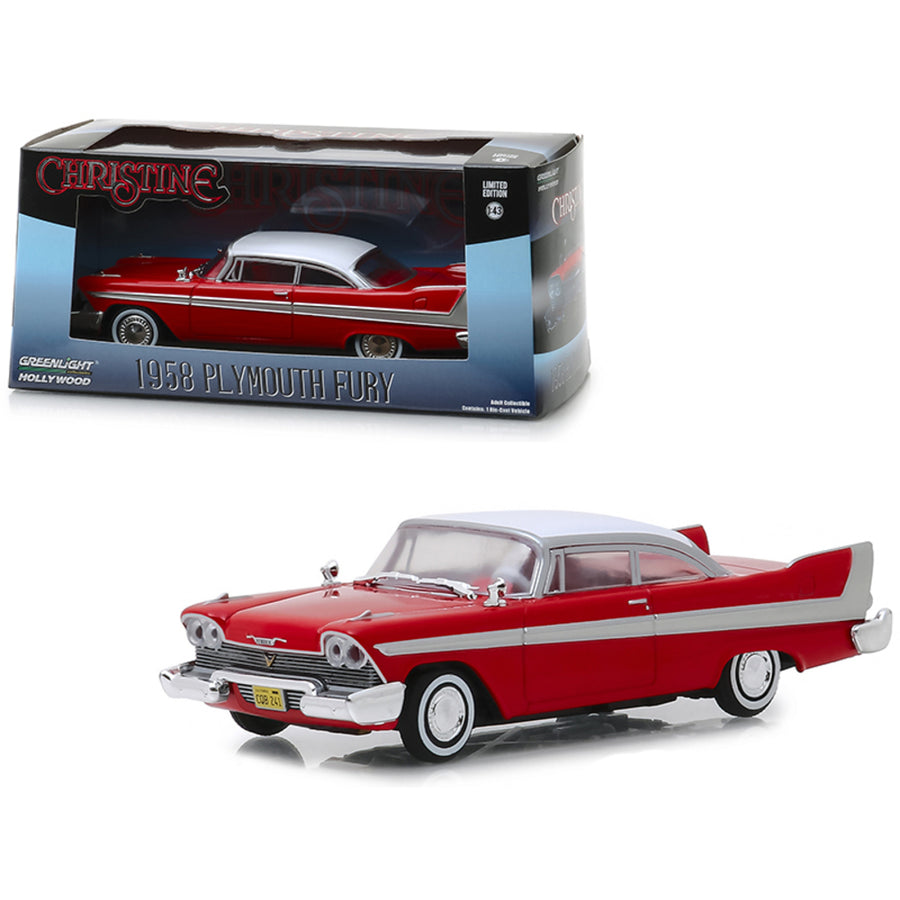 1958 Plymouth Fury Red Christine (1983) Movie 1/43 Diecast Model Car By Greenlight 86529