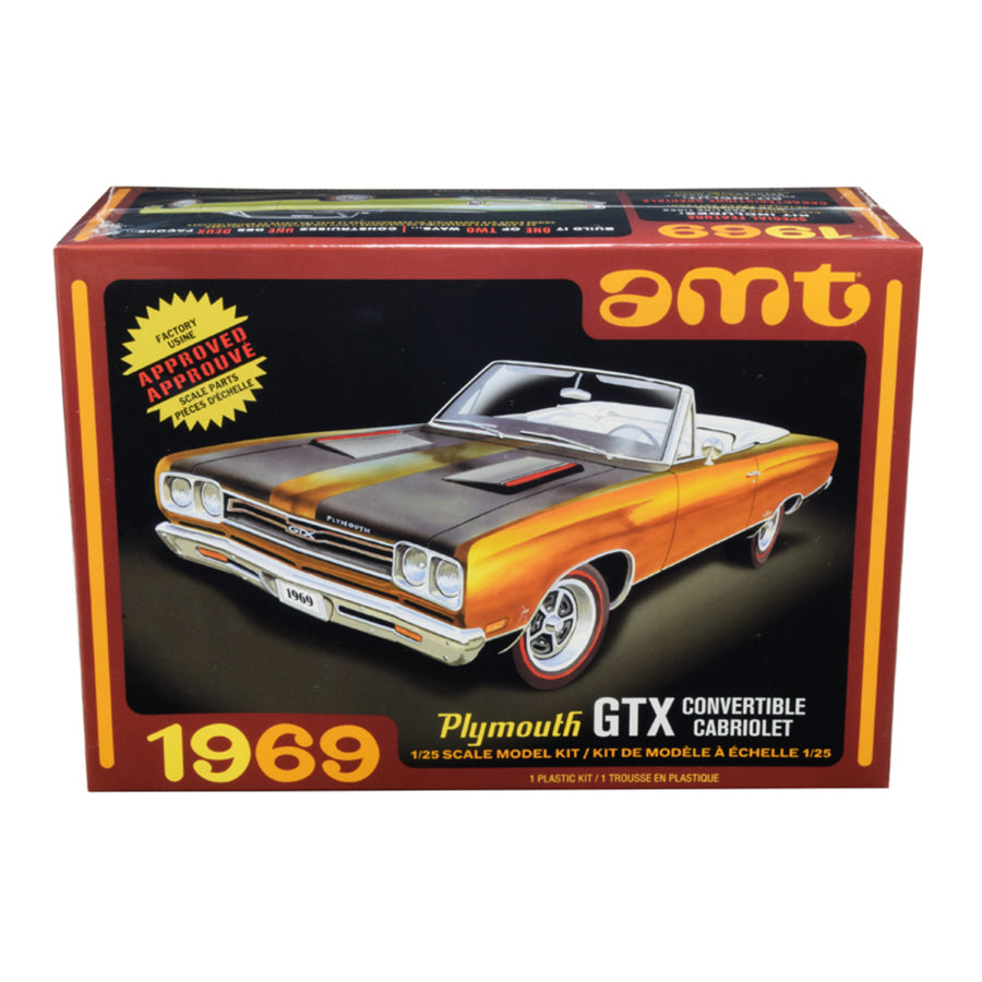 Skill 2 Model Kit 1969 Plymouth Gtx Convertible 1/25 Scale Model By Amt Amt1137m