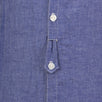 Cotton Mandarin Collar Button Down Casual Shirt - Blue